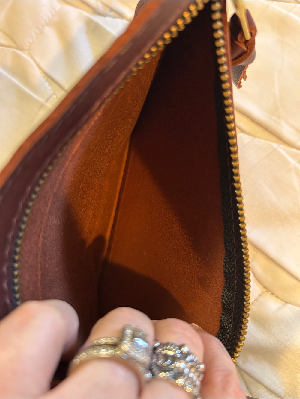 Portland Leather Brown Leather Wristlet - Picture 5 of 5